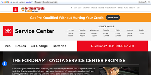 Fordham Toyota Service & Toyota Parts